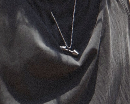 Mancuerna collar para hombre sen el salvador acero inoxidable 60 cm