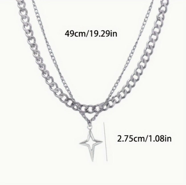 Cadena Doble de Estrella en fondo blanco